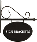 BRACKET NAMEPLATE - WROGHT IRON 42X40cms copy