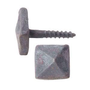 Decorative Nail Heads Clavos in Hand Forged Hammered Iron - 20x20mm